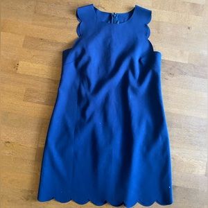 J Crew Scallop hem dress in navy